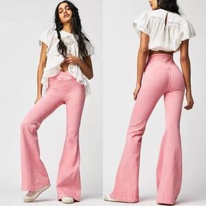 Free People Venice Beach Flare Pull-On Jeans